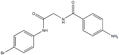 4-amino-N-{2-[(4-bromophenyl)amino]-2-oxoethyl}benzamide Struktur