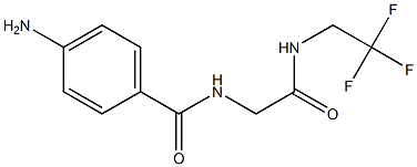 4-amino-N-{2-oxo-2-[(2,2,2-trifluoroethyl)amino]ethyl}benzamide Struktur