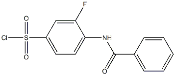 4-benzamido-3-fluorobenzene-1-sulfonyl chloride Struktur