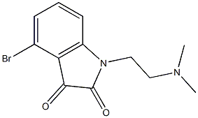 4-bromo-1-[2-(dimethylamino)ethyl]-2,3-dihydro-1H-indole-2,3-dione Struktur