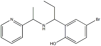 4-bromo-2-(1-{[1-(pyridin-2-yl)ethyl]amino}propyl)phenol Struktur