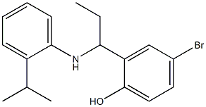 4-bromo-2-(1-{[2-(propan-2-yl)phenyl]amino}propyl)phenol Struktur