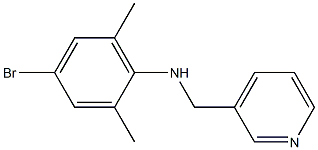 4-bromo-2,6-dimethyl-N-(pyridin-3-ylmethyl)aniline Struktur