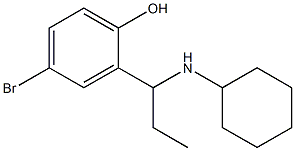 4-bromo-2-[1-(cyclohexylamino)propyl]phenol Struktur