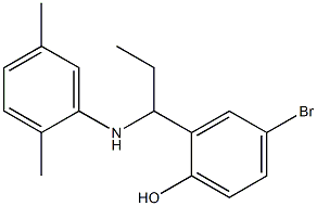 4-bromo-2-{1-[(2,5-dimethylphenyl)amino]propyl}phenol Struktur