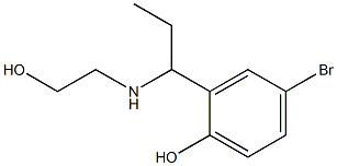 4-bromo-2-{1-[(2-hydroxyethyl)amino]propyl}phenol Struktur