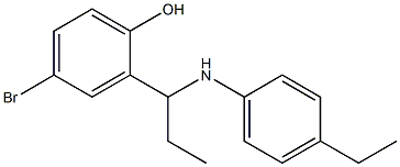 4-bromo-2-{1-[(4-ethylphenyl)amino]propyl}phenol Struktur