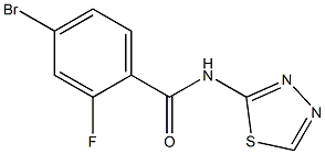 4-bromo-2-fluoro-N-(1,3,4-thiadiazol-2-yl)benzamide Struktur