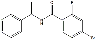 4-bromo-2-fluoro-N-(1-phenylethyl)benzamide Struktur