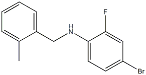 4-bromo-2-fluoro-N-[(2-methylphenyl)methyl]aniline Struktur