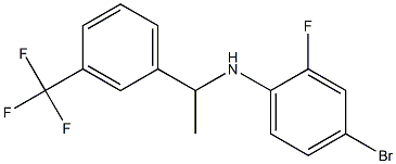 4-bromo-2-fluoro-N-{1-[3-(trifluoromethyl)phenyl]ethyl}aniline Struktur