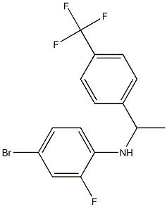 4-bromo-2-fluoro-N-{1-[4-(trifluoromethyl)phenyl]ethyl}aniline Struktur