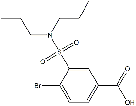 4-bromo-3-(dipropylsulfamoyl)benzoic acid Struktur