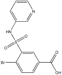 4-bromo-3-(pyridin-3-ylsulfamoyl)benzoic acid Struktur