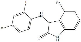 4-bromo-3-[(2,4-difluorophenyl)amino]-2,3-dihydro-1H-indol-2-one Struktur