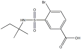 4-bromo-3-[(2-methylbutan-2-yl)sulfamoyl]benzoic acid Struktur