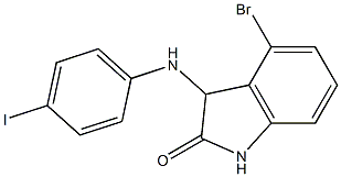 4-bromo-3-[(4-iodophenyl)amino]-2,3-dihydro-1H-indol-2-one Struktur