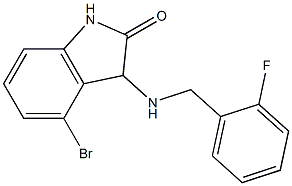 4-bromo-3-{[(2-fluorophenyl)methyl]amino}-2,3-dihydro-1H-indol-2-one Struktur