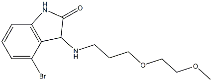 4-bromo-3-{[3-(2-methoxyethoxy)propyl]amino}-2,3-dihydro-1H-indol-2-one Struktur