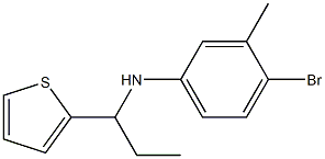 4-bromo-3-methyl-N-[1-(thiophen-2-yl)propyl]aniline Struktur