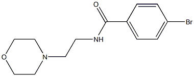 4-bromo-N-(2-morpholin-4-ylethyl)benzamide Struktur