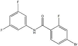 4-bromo-N-(3,5-difluorophenyl)-2-fluorobenzamide Struktur