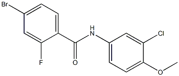 4-bromo-N-(3-chloro-4-methoxyphenyl)-2-fluorobenzamide Struktur