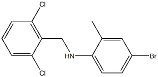 4-bromo-N-[(2,6-dichlorophenyl)methyl]-2-methylaniline Struktur