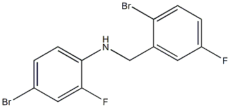 4-bromo-N-[(2-bromo-5-fluorophenyl)methyl]-2-fluoroaniline Struktur