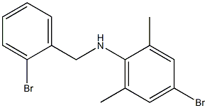 4-bromo-N-[(2-bromophenyl)methyl]-2,6-dimethylaniline Struktur