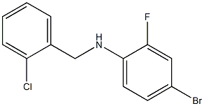 4-bromo-N-[(2-chlorophenyl)methyl]-2-fluoroaniline Struktur