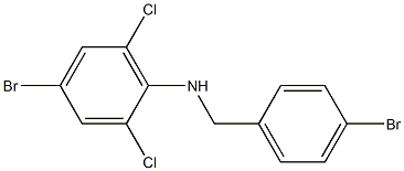 4-bromo-N-[(4-bromophenyl)methyl]-2,6-dichloroaniline Struktur