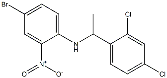 4-bromo-N-[1-(2,4-dichlorophenyl)ethyl]-2-nitroaniline Struktur