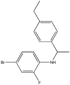 4-bromo-N-[1-(4-ethylphenyl)ethyl]-2-fluoroaniline Struktur