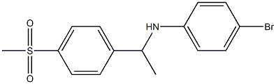 4-bromo-N-[1-(4-methanesulfonylphenyl)ethyl]aniline Struktur