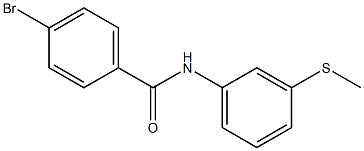 4-bromo-N-[3-(methylthio)phenyl]benzamide Struktur