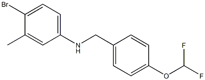 4-bromo-N-{[4-(difluoromethoxy)phenyl]methyl}-3-methylaniline Struktur