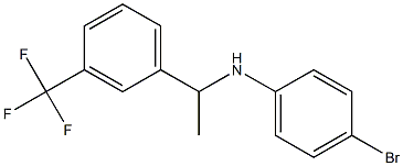 4-bromo-N-{1-[3-(trifluoromethyl)phenyl]ethyl}aniline Struktur