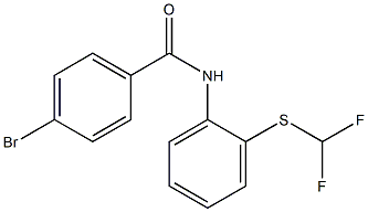 4-bromo-N-{2-[(difluoromethyl)sulfanyl]phenyl}benzamide Struktur