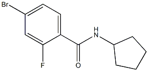 4-bromo-N-cyclopentyl-2-fluorobenzamide Struktur