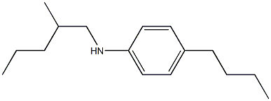 4-butyl-N-(2-methylpentyl)aniline Struktur