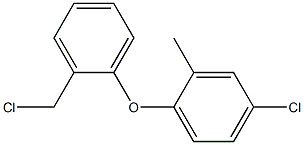 4-chloro-1-[2-(chloromethyl)phenoxy]-2-methylbenzene Struktur