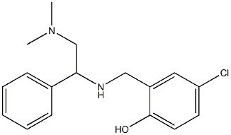 4-chloro-2-({[2-(dimethylamino)-1-phenylethyl]amino}methyl)phenol Struktur