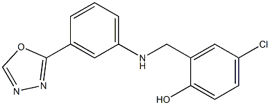 4-chloro-2-({[3-(1,3,4-oxadiazol-2-yl)phenyl]amino}methyl)phenol Struktur