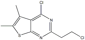 4-chloro-2-(2-chloroethyl)-5,6-dimethylthieno[2,3-d]pyrimidine Struktur