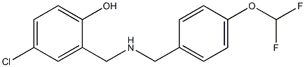 4-chloro-2-[({[4-(difluoromethoxy)phenyl]methyl}amino)methyl]phenol Struktur