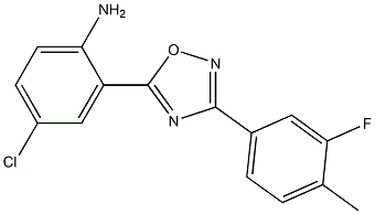 4-chloro-2-[3-(3-fluoro-4-methylphenyl)-1,2,4-oxadiazol-5-yl]aniline Struktur