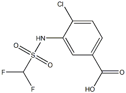 4-chloro-3-(difluoromethanesulfonamido)benzoic acid Struktur