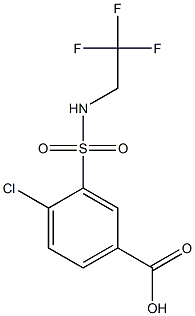 4-chloro-3-[(2,2,2-trifluoroethyl)sulfamoyl]benzoic acid Struktur