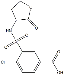 4-chloro-3-[(2-oxooxolan-3-yl)sulfamoyl]benzoic acid Struktur